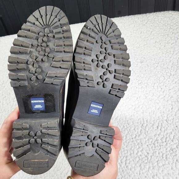 Nordstrom Miah Water Resistant Chelsea Lug Boot Black Womens size 10 - Picture 5 of 6